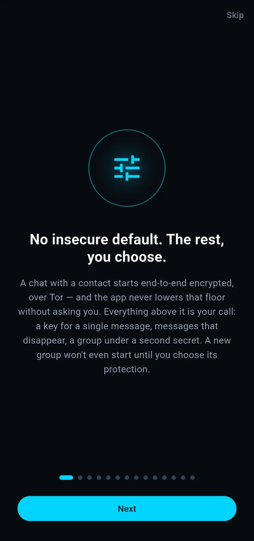 Tip: No insecure default. The rest, you choose.