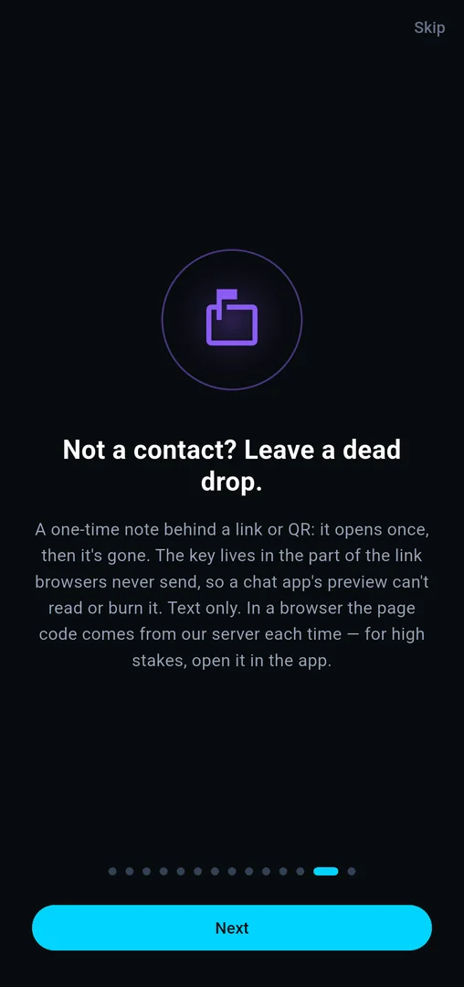 Tip: Not a contact? Leave a dead drop
